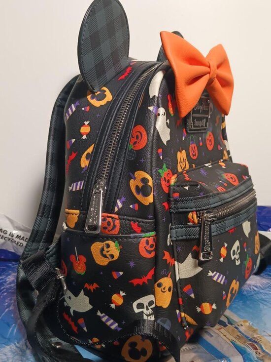 Disney Parks Loungefly Minnie Mouse Treats Halloween Mini Backpack main image 7